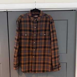 Alesbury Brown Heavy Flannel Shirt Shacket